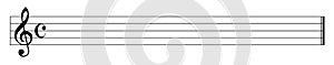 Trebble Clef Musical Notation Web Banner
