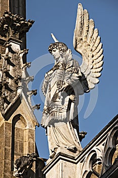 Trebon - Schwarzenberg tomb -detail,statue of an angel.