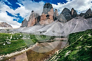 TreCime alps dolomites italy moutains landscape nature