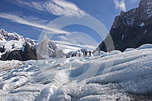 Trecking to Cerro Torre, Patagonia, Argentina photo