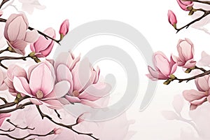 Tree blooming gardening blossom magnolia seasonal flowers nature spring background branch pink