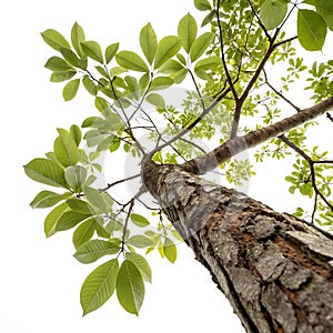 Tree branch isolated on white background