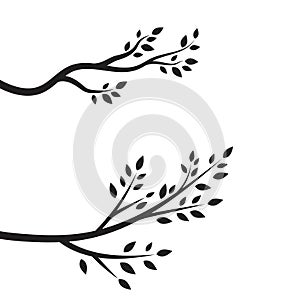 Tree branch vector ilustration design