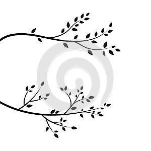 Tree branch vector ilustration design