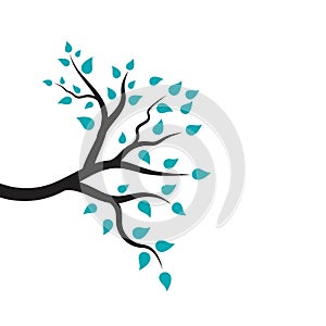 Tree branch vector ilustration design