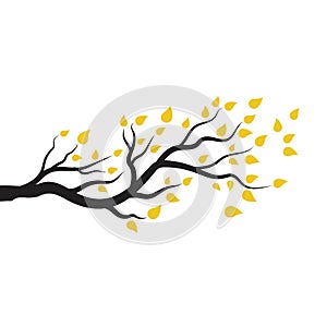 Tree branch vector ilustration design