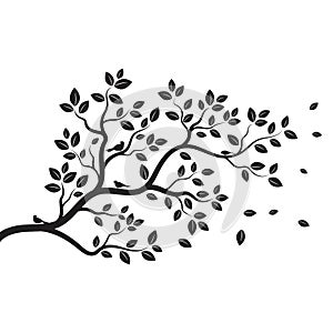 Tree branch vector ilustration design