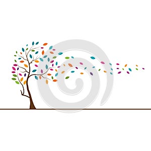 Tree branch vector ilustration design