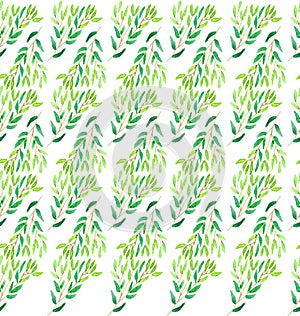 Tree branches watercolor pattern