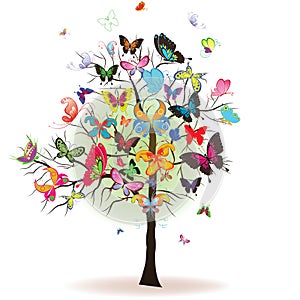 Tree with butterfly