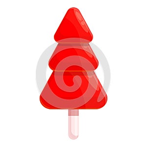 Tree candy icon, cartoon style