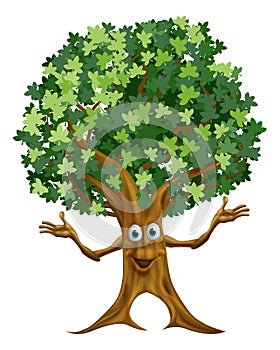 Tree character cartoon