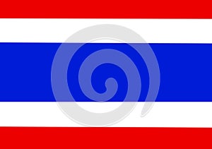 Tree colors national Thailand flag red mean nation with white mean religon and blue mean majesty king background and texture