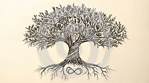 Tree with a complex root system