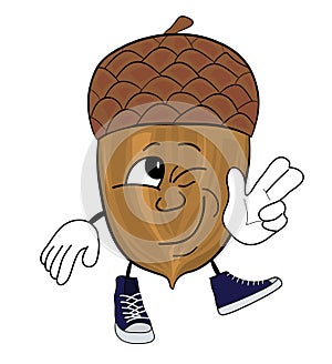 Tree cone cartoon character