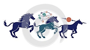 Tree with Connected Roots, Ecological Network Growth, vector design Generative AI