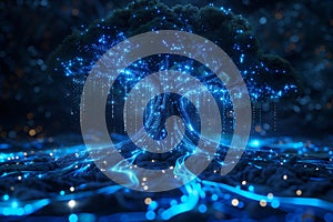 tree data storage digital technology internet network
