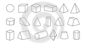Tree dimensional geometric shapes collection
