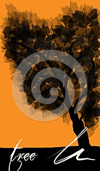 tree drawing shadows