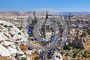 Tree and evil eye amulet in Cappadocia Turkey