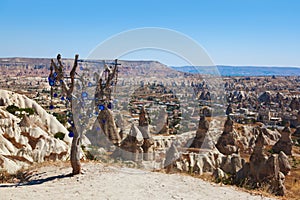 Tree and evil eye amulet in Cappadocia Turkey