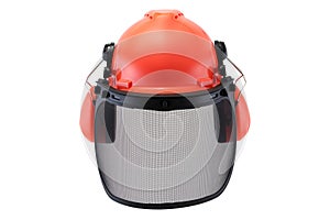 Tree felling helmet front view