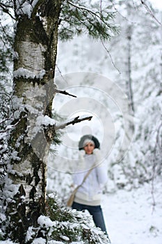 Tree in focus