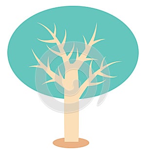 Tree, Forest Color Isolated Vector Icon