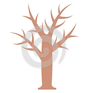 Tree, Forest Color Isolated Vector Icon