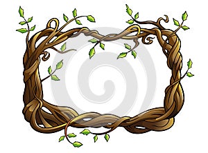 Tree frame with leaves