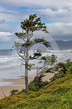 Haystack rock at Cannon Beach