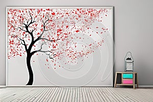 tree in the garden, illustrationtree in the garden, illustrationtree and apple in a