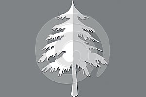 A tree with half Grey and half white color.