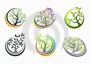 Tree health,logo,nature,spa,sign,massage,icon,plant,symbol,yoga and growth education concept design