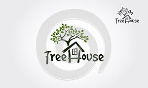 Tree House illustrative logo for Environmental care related business. 