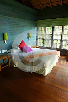 Tree house interior, eco tourism resort