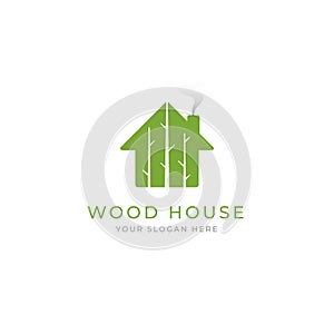 Tree House Logo design. Nature Emblem vector concept and Modern icon. Shape Symbol. Logo for Company and Business