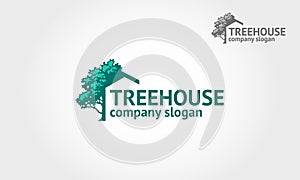 Tree House Logo Template.