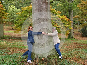 Tree huggers keeping their distance!