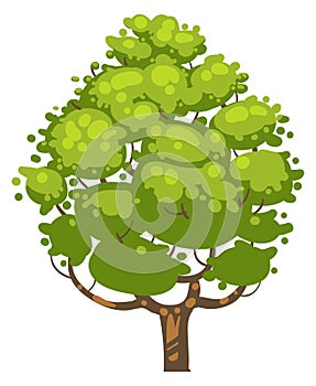 Tree icon. Cartoon green nature. Eco symbol