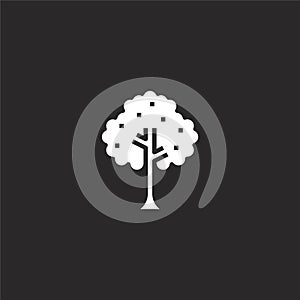 tree icon. Filled tree icon for website design and mobile, app development. tree icon from filled farm collection isolated on