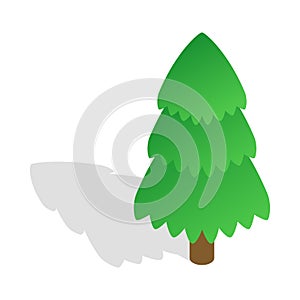Tree icon, isometric 3d style