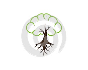 Tree icon logo vector illustration