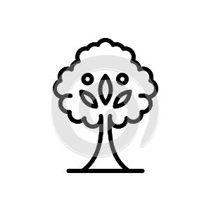 Black line icon for Tree, plant and foliage photo