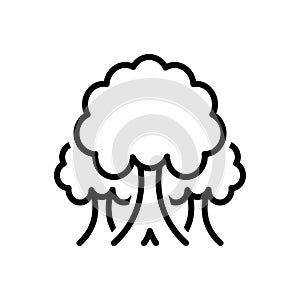 Black line icon for Tree, foliage and greenstuff