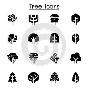 Tree icon set vector illustration graphic design