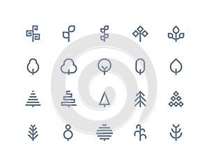 Tree icons. Line series