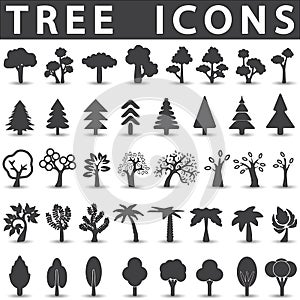 Tree icons set