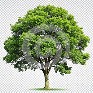 Tree isolated on transparent or white background