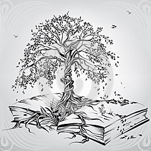 Tree of knowledge. vector illustration photo